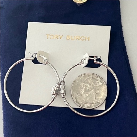 Tory Burch Eleanor Hoops Silver - Picture 6 of 11